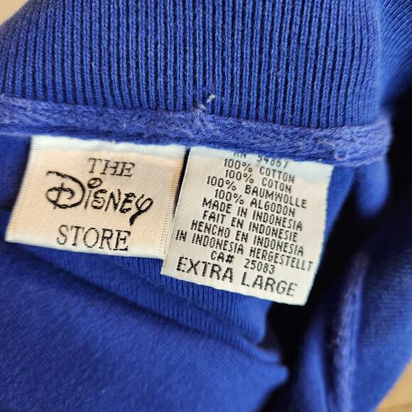 XL Disney Store Tigger Winnie the Pooh 1/4 Zip Long Sleeve Blue Pullover Cotton - Picture 4 of 6